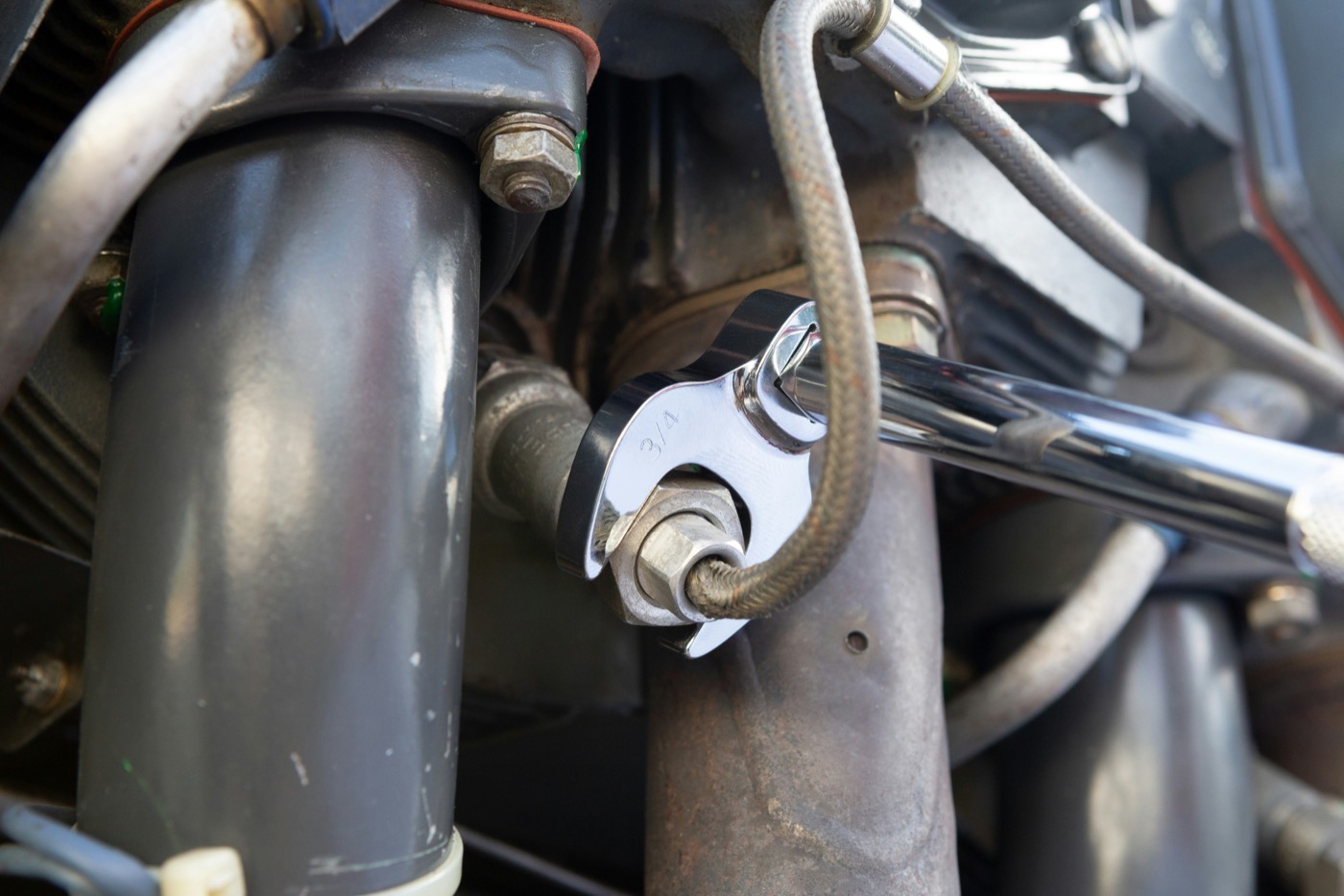 Wrench on mechanical equipment